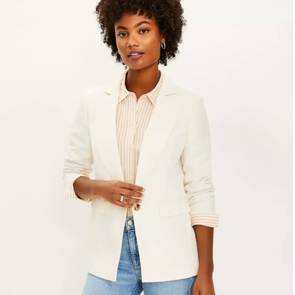 LOFT White Blazer 2